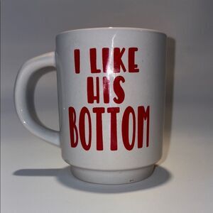 White Mug with Red Text